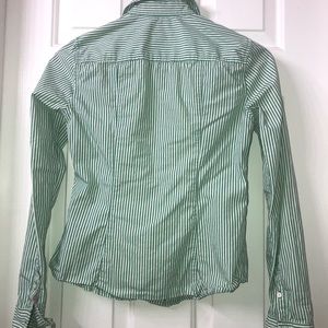 American Eagle green stripes button down size 2